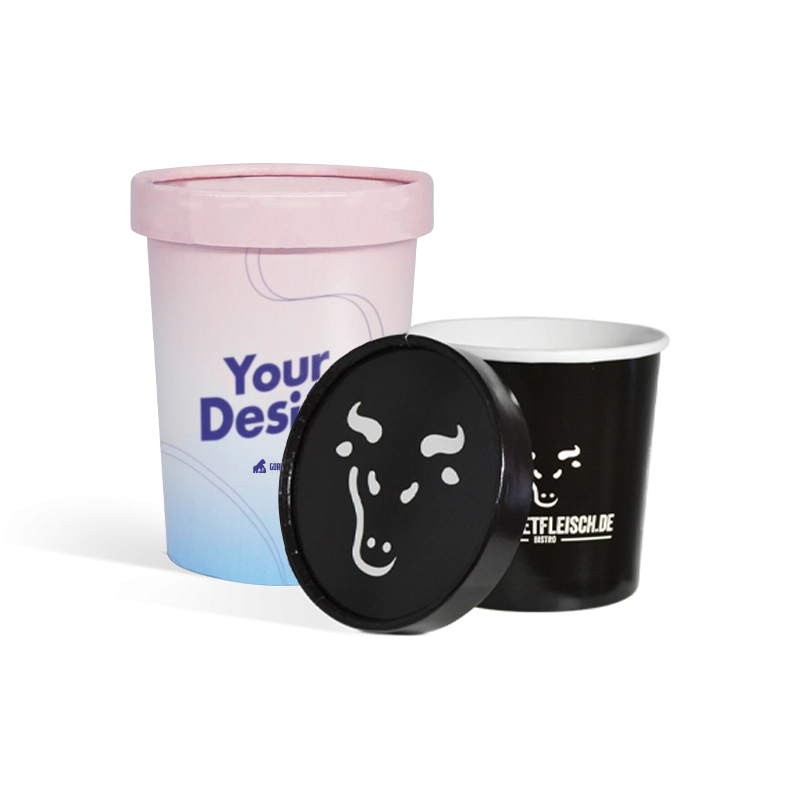 branded ice cream cups with lids product image