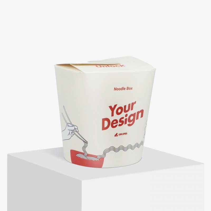 custom printed noodle boxes 480ml